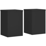 Furnova Stojalo za rastline 2 kosa črno 20x20x30 cm inženirski les, (21922174) | Shoptok.si