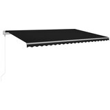 vidaXL Avtomatska tenda LED + senzor 500x300 cm antracitna | Shoptok.si