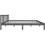  Okvir za krevet od masivnog drva sivi 140 x 200 cm | shoptok.hr