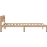 vidaXL Konstrukcija postelje Rjava 75 x 190 cm Masivno borovo les | Shoptok.si