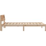 vidaXL krevetna konstrukcija smeđa 75 x 190 cm čvrsta borova drva | shoptok.hr