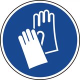  Samoljepljiva naljepnica upozorenja - zaštitne rukavice 100 mm | shoptok.hr