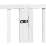 vidaXL Ograda za pse z vrati zložljiva 10 panelov bela 800 cm les | Shoptok.si