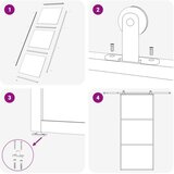  Klizna vrata 76 x 205 cm Kaljeno Staklo i Aluminij - 76 x 205 cm 2 horizontalne šipke (tamno prozirno staklo) | shoptok.hr