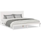 vidaXL Daljši posteljni okvir brez vzmetnice bel 180x220 cm trden les, (21369207) | Shoptok.si