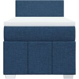 vidaXL Box spring postelja z vzmetnico modra 80x200 cm blago, (21308156) | Shoptok.si