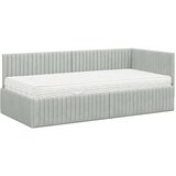  Kutni krevetni okvir s madracem 2 pcs Svjetlosiva Baršun | Eponuda.com