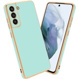 Cadorabo Ohišje, združljivo z Samsung Galaxy S21 FE in bleščeča metina zelena - zlata - Zaščitni ovitek iz prožnega silikona TPU in z zaščito kamere, (20859871) | Shoptok.si