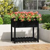 vidaXL Sadilica s policom crna 82 5x54x81 cm od masivne borovine | shoptok.hr