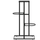  Stalak za cvijeće s 4 razine 43 x 22 x 76 cm crni metalni | Eponuda.ba