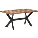 vidaXL Blagovaonski stol 160 x 80 x 75 cm od masivnog drva i šišama | shoptok.hr