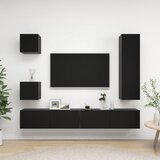 The Living Store Komplet TV omaric 5-delni črna inženirski les - Komplet TV Omaric, (21427924) Cene
