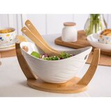 Altom design zdjela za salatu s podlogom i žlicama od bambusa 32 x 15 x16 cm | shoptok.hr