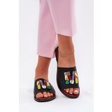 Boto Womens sandals on flat heel with decoration black Clelione | shoptok.hr