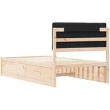  Krevetni okvir s tapiciranim uzglavljem Crna 100 x 200 cm | shoptok.hr