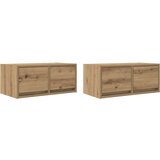 vidaXL TV ormarići 2 kom artisan hrast 60x31x25,5 cm konstruirano drvo | shoptok.hr