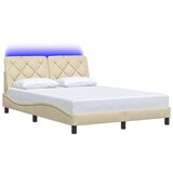  Okvir kreveta s LED-om bez madraca 140 x 200 cm od tkanine | shoptok.hr