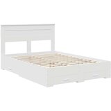  Krevetna konstrukcija Bijelo 140 x 190 cm Konstruirano drvo | shoptok.hr