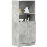 vidaXL Kuhinjska omarica betonsko siv 57x41,5x131,5 cm inž. les cene