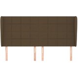  Uzglavlje s ušima tamnosmeđe 163x23x118/128 cm od tkanine | shoptok.hr