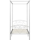  Okvir za krevet s nadstrešnicom bijeli metalni 120 x 200 cm | shoptok.hr