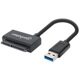 Manhattan trdi diski/SSD adapter [1x USB 3.2 gen. 1 vtič A (USB 3.0) - 1x kombiniran moški konektor SATA\, 15 + 7 polov] 0.15 m, (20430106) | Shoptok.si