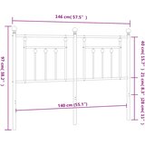  Metalno zamjensko uzglavlje crno 140 cm | Eponuda.ba