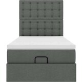 vidaXL Otomanski posteljni okvir z vzmetnico siv 80x200 cm blago | Shoptok.si