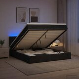  od pjene s madracem i LED-om Crna 180 x 200 cm Tkanina | shoptok.hr