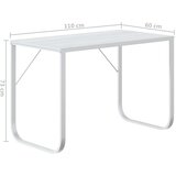  Stol za računalo bijeli 110 x 60 x 73 cm od iverice | shoptok.hr