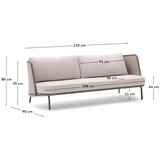 Kave Home Bež/smeđe-siva podstavljena vrtna sofa Sedalis – | shoptok.hr