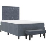 s opruga kutije Tamno siva 190 x 120 cm Baršun | shoptok.hr