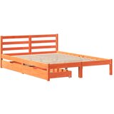 vidaXL Posteljni okvir s predali voščeno rjav 120x200 cm borovina, (21303922) Cene