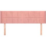  Uzglavlje s ušima ružičasto 147x16x78/88 cm baršunasti | shoptok.hr