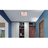 Globo Okrugla stropna svjetiljka Theo (40 W, Ø x V: 400 x 175 mm, Bijela, Siva, E14) | shoptok.hr