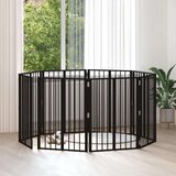  Pasja vrata 8 pcs Črna 60 x 80 cm Cinkana jeklena, (5000232776) | Shoptok.si
