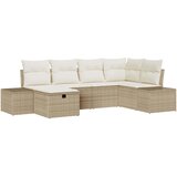 vidaXL Vrtna sedežna garnitura 6 pcs Bež 55 x 62 x 69 cm Poly ratan, (5000135843) | Shoptok.si