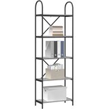 vidaXL Knjižna polica Siva sonoma 60 x 30 x 183 cm Konstruiran les | Shoptok.si