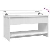  Stolić za kavu sjajni bijeli 102x50,5x52,5 cm konstruirano drvo | Eponuda.com