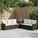  Set sofe 7 kom. Crna i krem-bijela 123 x 62 x 69 cm | shoptok.hr