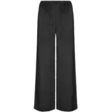 Hlače Viscose Velvet Palazzo Črna