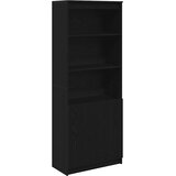  Visoka komoda crna hrast 70x35x180 cm od konstruiranog drva | shoptok.hr