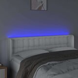  Uzglavlje bijelo 147x16x78/88 cm od umjetne kože | shoptok.hr