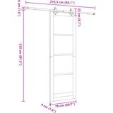 vidaXL Drsna vrata s kompletnim setom opreme 78x232 cm iz trdne smrekove deske, Notranja vrata s steklom 'ORKDAL'78x232x4 cm iz trdne smrekove deske | Shoptok.si