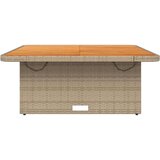  Vrtni stol bež 110 x 110 x 71 cm od poliratana i drva bagrema | shoptok.hr