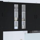 vidaXL Stenska kuhinjska omarica Črna 60 x 31 x 100 cm Konstruiran les | Shoptok.si