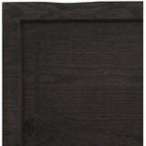  Zidna polica tamnosmeđa 60x30x(2-4) cm od obrađene hrastovine Slike