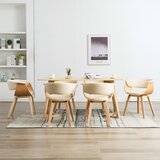  Blagovaonske stolice od savijenog drva i umjetne kože 6 kom krem | shoptok.hr