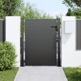 vidaXL Vrtna vrata Črna 100 x 125 cm Jeklo s prašnim premazom | Shoptok.si