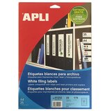 Apli Bele nalepke, 190 x 38 mm, 7/stran 25 listov (registratorji ozki), (20388395) | Shoptok.si